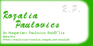 rozalia paulovics business card